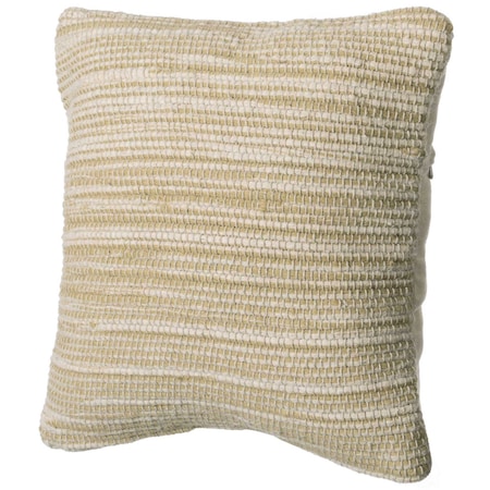 16 Handwoven Wool & Cotton Throw Pillow Cover With Woven Knit Texture With Filler, Sand